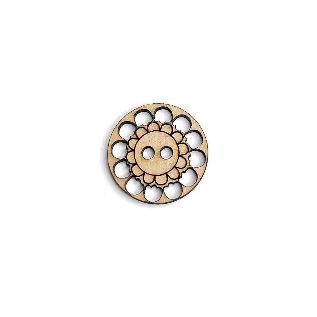 Round Engraved Design Button Set Of 10