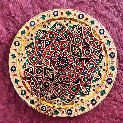 Acrylic Roli Chawal Plate Design No. 3