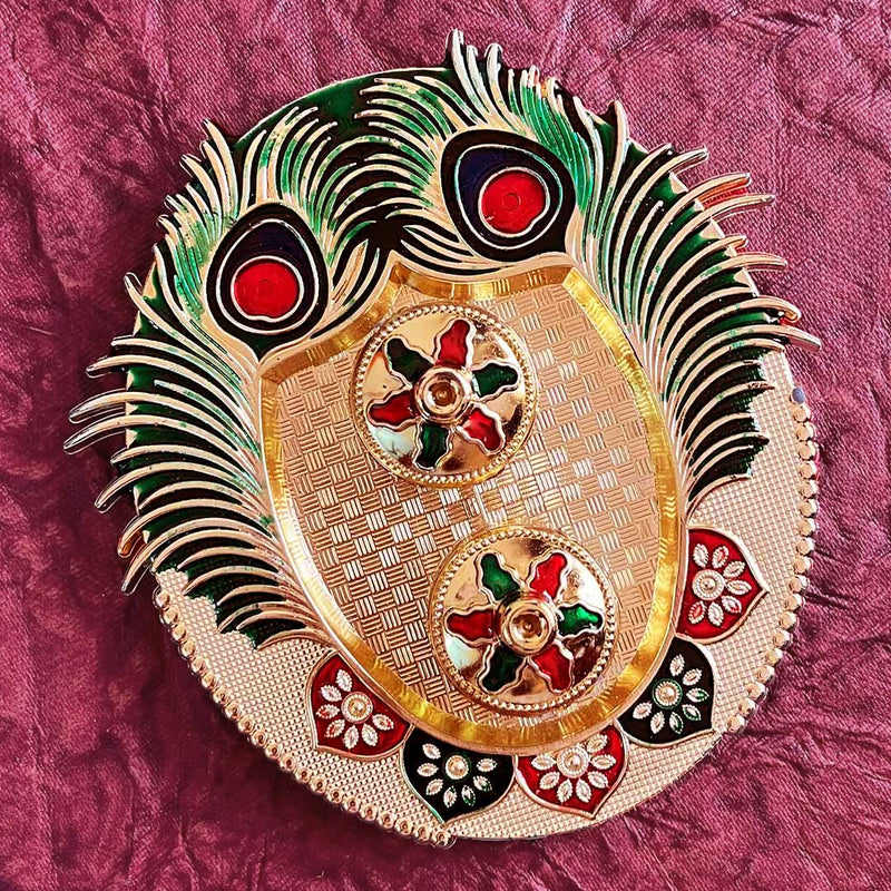 Acrylic Roli Chawal Plate Design No. 2