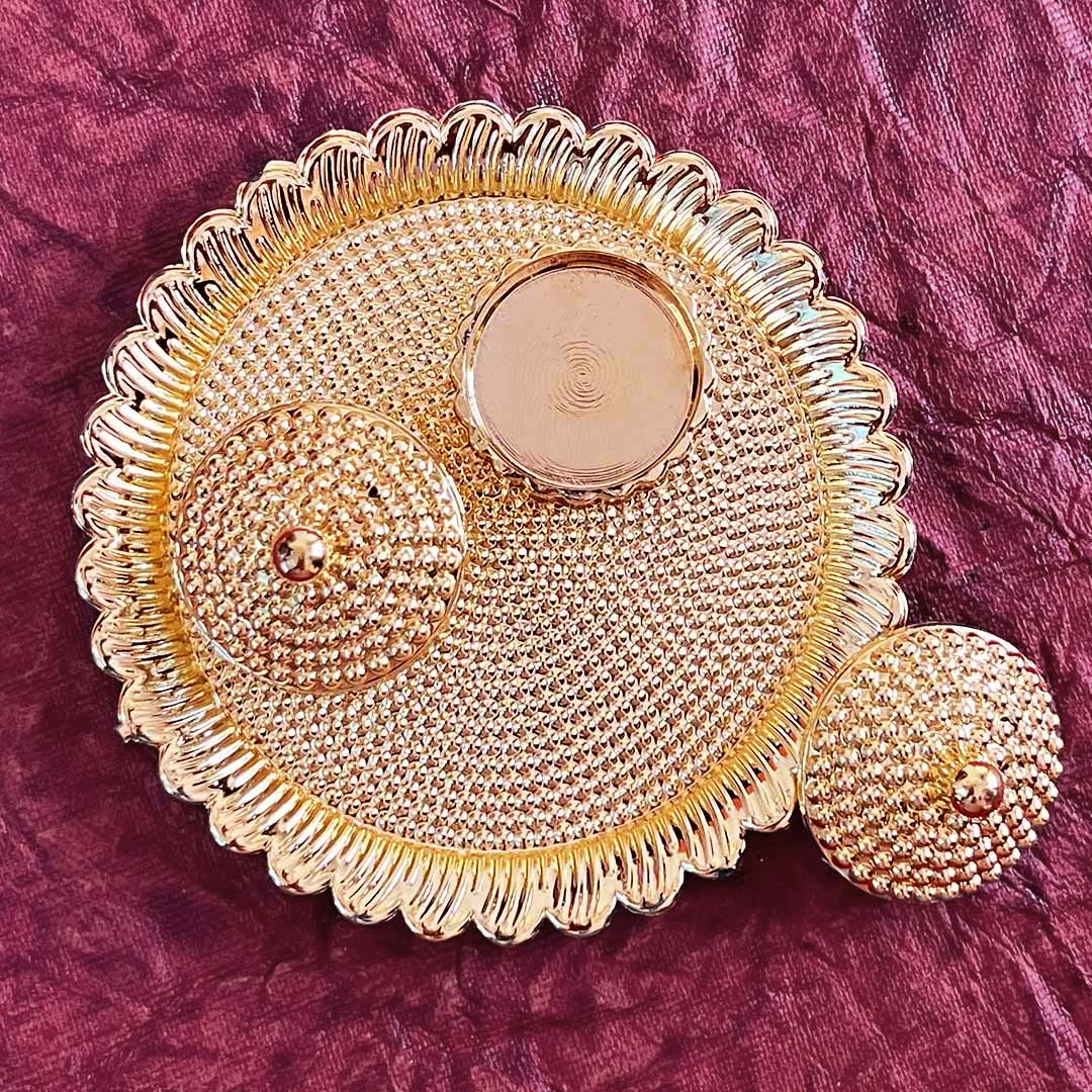 Acrylic Roli Chawal Plate Design No. 5