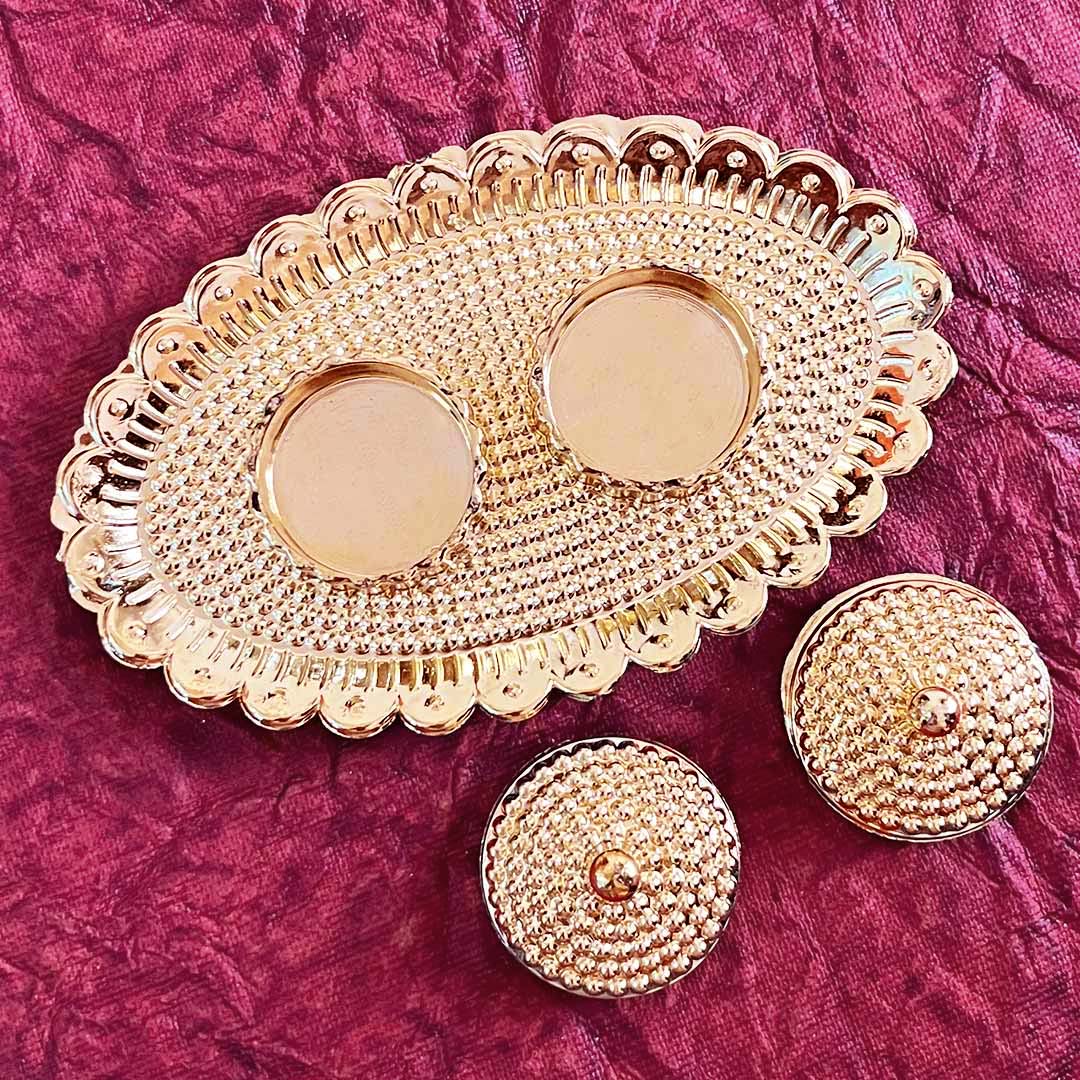 Acrylic Roli Chawal Plate Design No. 6