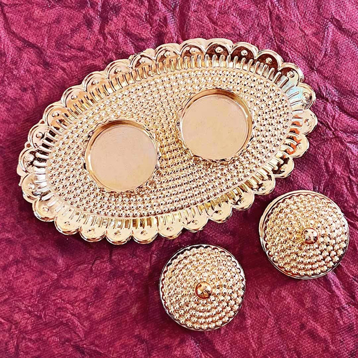 Acrylic Roli Chawal Plate Design No. 6