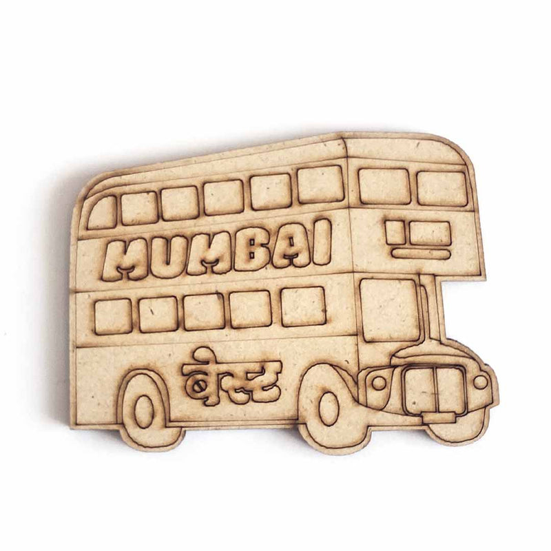 Mumbai Bus Shape Fridge Magnet