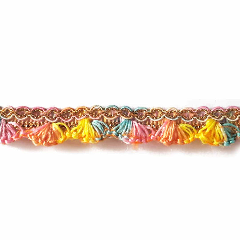 Multicolored Silk Thread Lace - ( 9mtr )