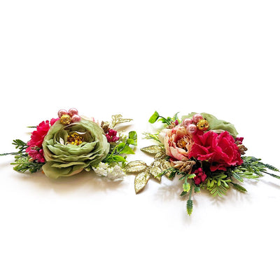 3-in-1 Big Green Color Flower Bunch Pack Of 2 for festive decoration & wedding