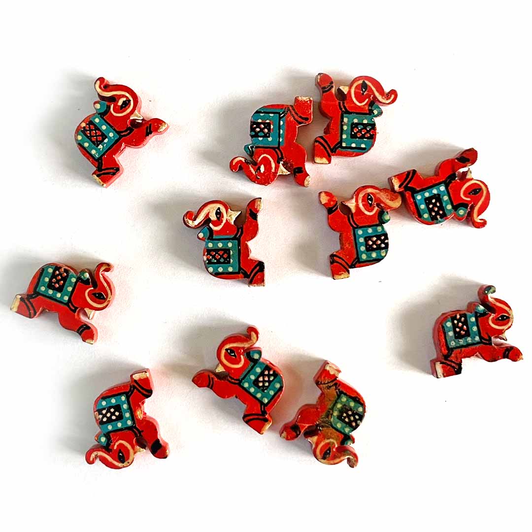 Red Color Wooden Elephant | Wooden Elephant | Multicolored Elephant | Wooden Art | Wooden craft | Wooden Work | Elephant | Wooden Small Elephant | handicraftproducts | woodwork | handicraft | kitchendecor | handicraftsofindia | woodworking | lehnga | saree | dupatta | suit | chunri | wedding | haldi | indianculture
