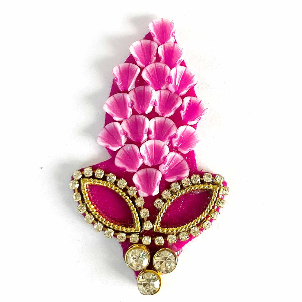 Booti | Decorative Booti | rani Pink color Booti | Ladoo Gopal Cloths | Shri Krishna Clothes | Festivel Decoration | Indian Art | Indian Craft | Decoration Items For Craft Making | festivel | Diwali Decoration | Booti Pack of 10 | Craft Near me | Art Shop Near Me | Adikala Craft Store
