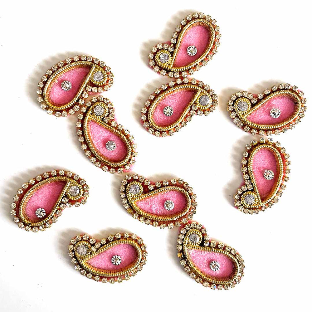 Baby Pink Color Pazily Booti | Booti pack of 10 | Booti | Orange Color Booti | Home decoration Booti | Art | Craft | Decoration | Pichwai Booti Collection | Beautifull Design Booti | DIY Craft | DIY ART | Dress Decoration | Hobby Craft | Craft Shop Near Me | Adikala craft Store | India | Adikala