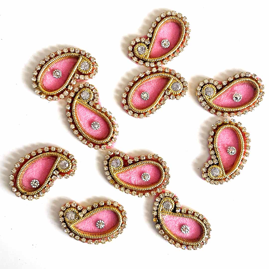 Baby Pink Color Pazily Booti | Booti pack of 10 | Booti | Orange Color Booti | Home decoration Booti | Art | Craft | Decoration | Pichwai Booti Collection | Beautifull Design Booti | DIY Craft | DIY ART | Dress Decoration | Hobby Craft | Craft Shop Near Me | Adikala craft Store | India | Adikala