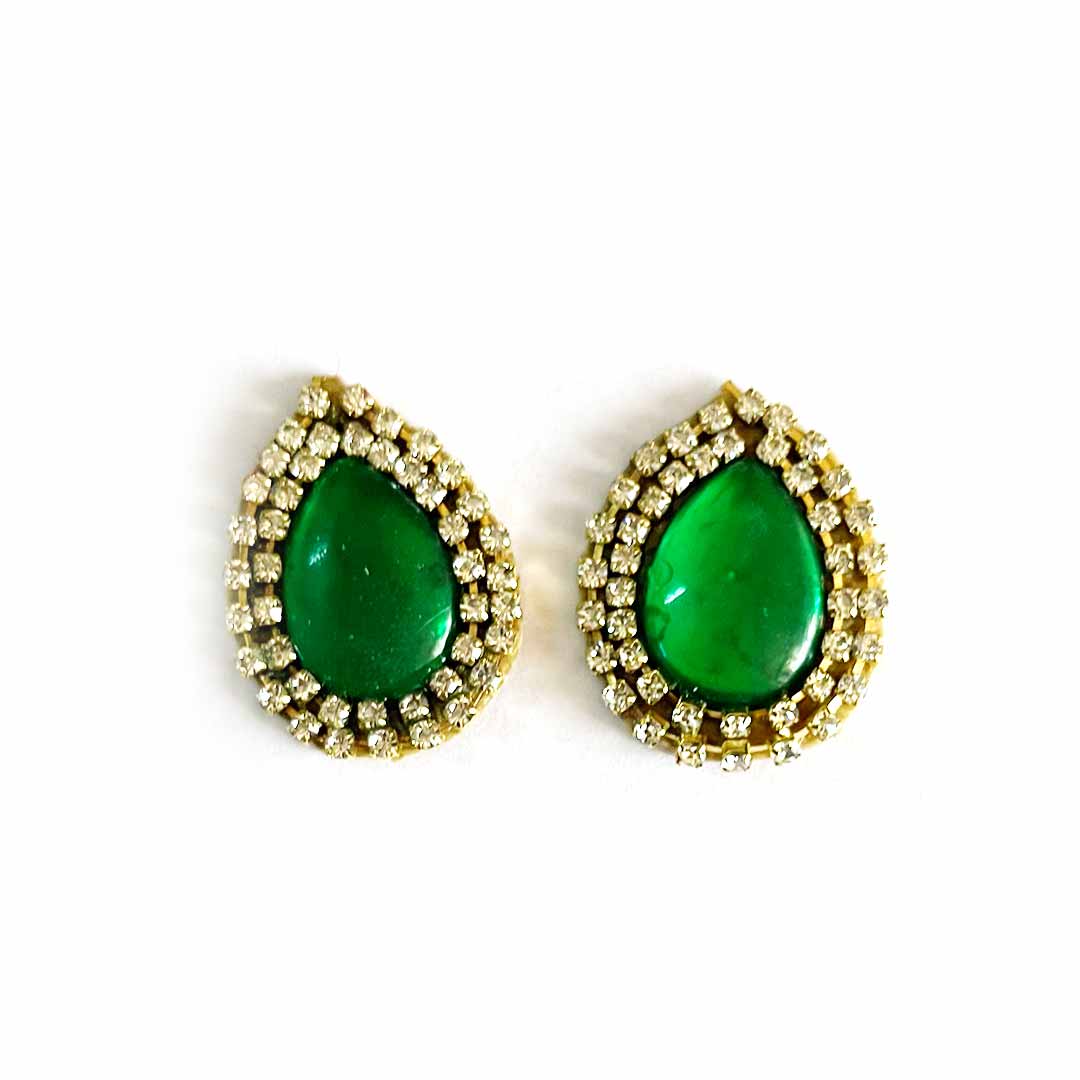 Green Color Drop Shape Booti Pack Of 10 For God Cloths Decorations & DIY Crafts