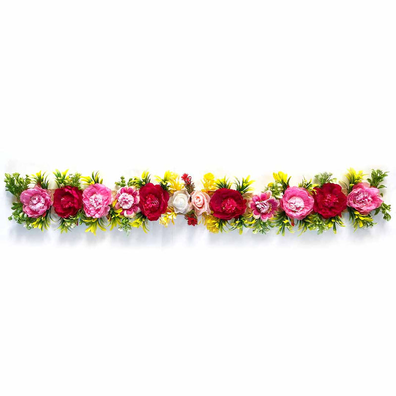 Pink and Multi Color Floral Toran for Door/Pooja Ghar Decoration Design 3