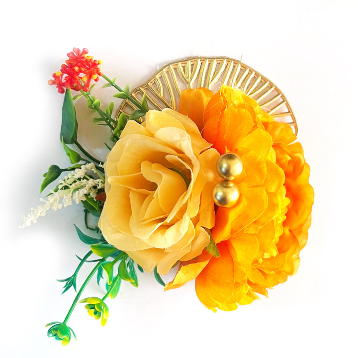 Big Size Orange flower Bunch Pack Of 2 For Festive Decoration & Wedding