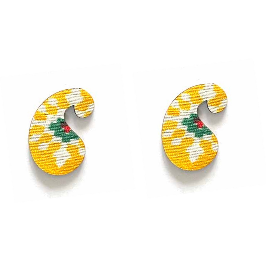Pazily Booti | MDF Based Pazily Booti | Yellow Color patola fabric | fabric MDF Based Pazily Booti | patola fabric | patola Booti  |  fabric booti | Art | Craft | Deoration | Hobby Craft 