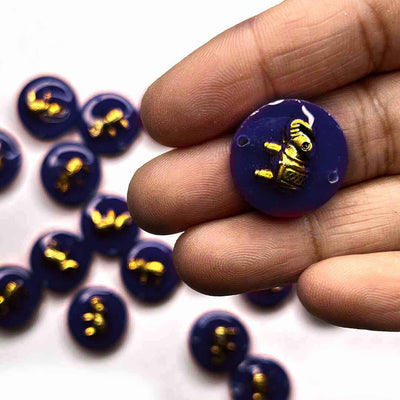 Dark Blue Button | Dark Blue Acrylic Button |  Button With Elephant | Square Shape Button | Fancy Buttons | Dress Making button | Round Shape Button | Buttons | Dress making Button | Beautiful Button | Hobby Craft | Adikala craft Store | Adikala India | Adikala