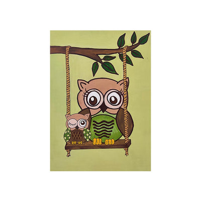 Pastel Shade Owl Nursery Art Wall Plaque | Pastel Shade | Kids Art | Art Craft | Adikala Craft Store | Craft | Decoration | Home Decoration