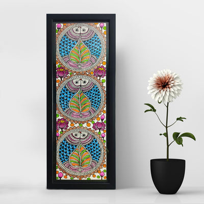 Madhubani Painting With Fish And Lotus |  Madhubani Painting |  Fish And Lotus |  Adikala Craft Store | Craft | Art Craft | Painting | Tree of Life | Decoration  | Wall Painting | Wall Art | Wall Design | Design