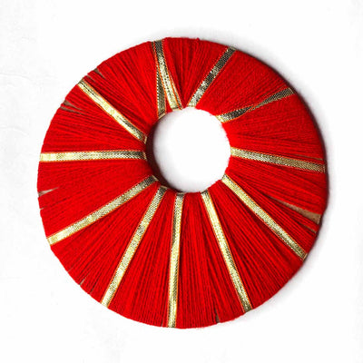 Red Plate For Bandhanwar | 5 Inches Red Plate For Bandhanwar Pack Of 6
