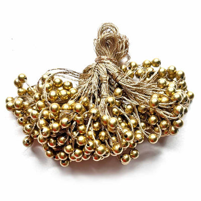 Golden Beads Hanging | Tassels Pack Of 10 | tassels | beads | hanging little bolls