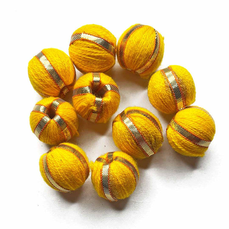 Yellow Color Big Size Gota Beads Pack Of 15 | Yellow Gota Beads | Gota | Adikala Craft Store | Art Craft | Colllection | Projects | Art | Jewellery Making