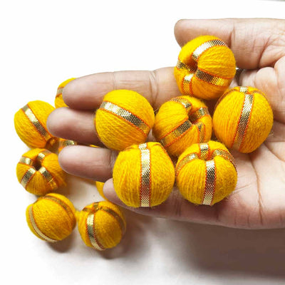 Yellow Color Big Size Gota Beads Pack Of 15 | Yellow Gota Beads | Gota | Adikala Craft Store | Art Craft | Colllection | Projects | Art | Jewellery Making