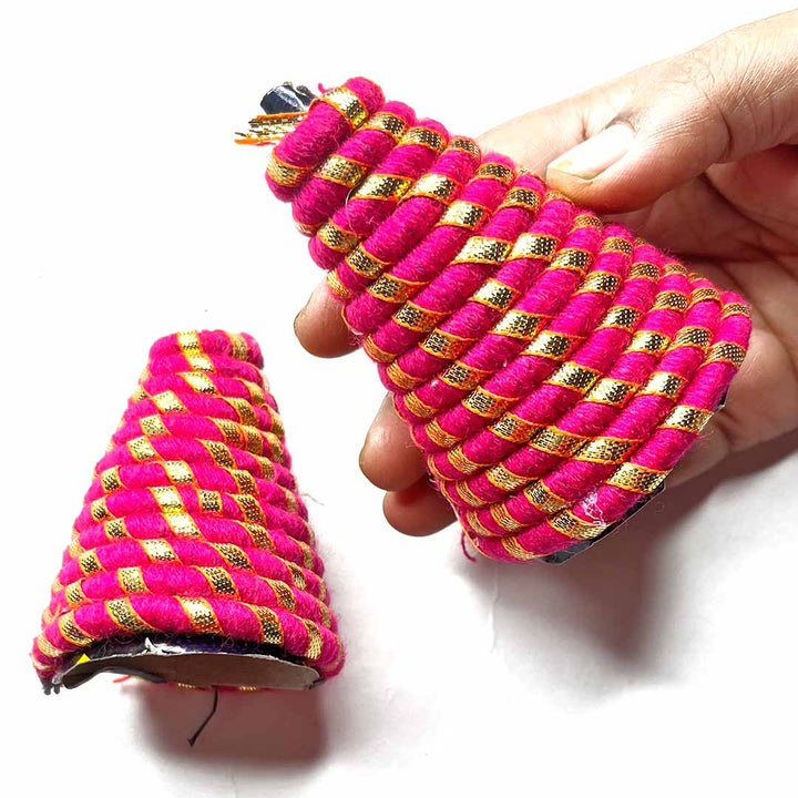 Rani Pink Color Dori Cone Pack Of 6