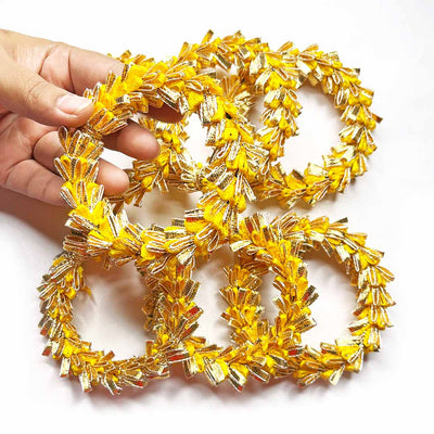 Yellow & Golden Gota Ring | Wedding Decoration | Traditional Art | Dress Making | DIY | Jawellry Making Material