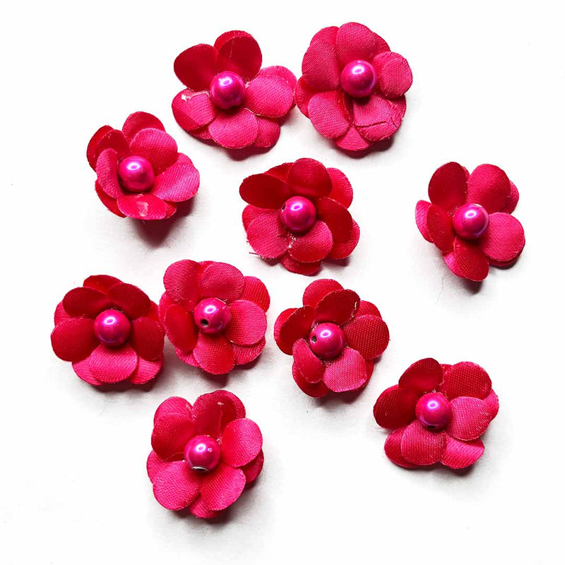 Rani Pink Color Small Size Flower Set Of 20 | Rani Pink Color Flower | Adikala Craft Store | Art Craft Store