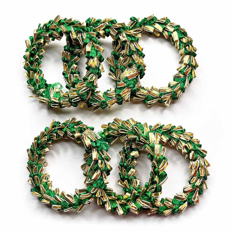  rajasthani gota ring | Bottle Green | 3 Inches Big Size Pearl Beads Golden Color Ring | Wedding Decoration | Traditional Art | Dress Making | DIY | Jawellry Making Material