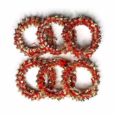 Red & Golden Gota Ring | Wedding Decoration | Traditional Art | Dress Making | DIY | Jawellry Making Material
