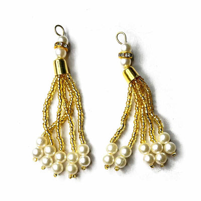 Beads Tassel With Metal Hanging | Wedding Decoration | Traditional Art | Dress Making | DIY | Jawellry Making Material
