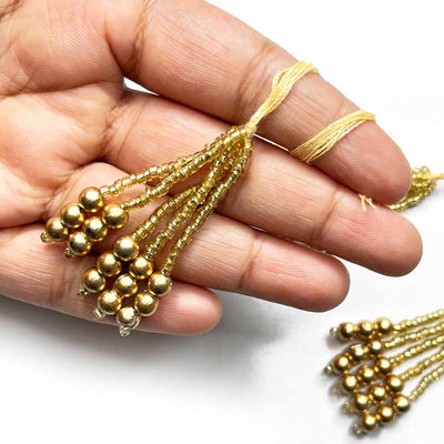 Golden Color Beads Tassel | tassels | beads tassels