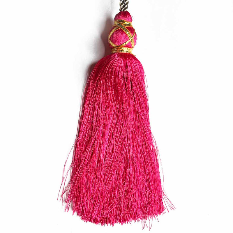 Rani Pink Color Matka Tassel Set Of 4 | Wedding Decoration | Traditional Art | Dress Making | DIY | Jawellry Making Material