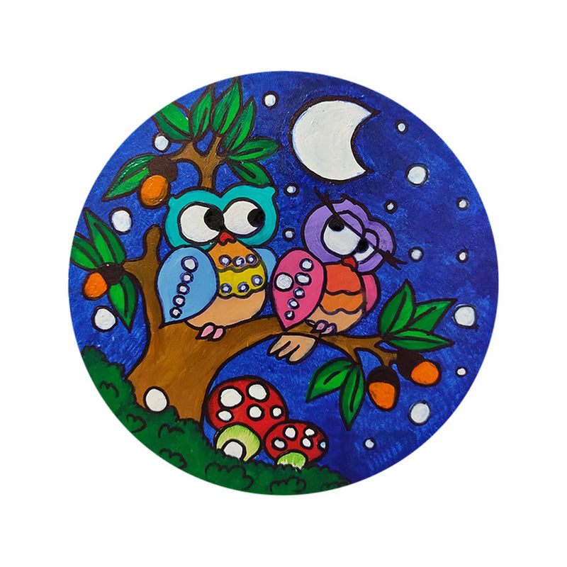 Owls On The Tree Nursery Art Wall Plaque | Adikala Craft Store | Art Craft | Craft | Wall Plate | Collection | Owl On The Tree | Wall Plaque