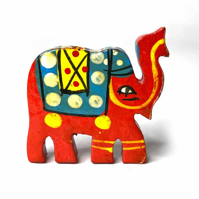 Red Wooden Elephant | Elephant Miniature | Elephant | Adikala Craft Store