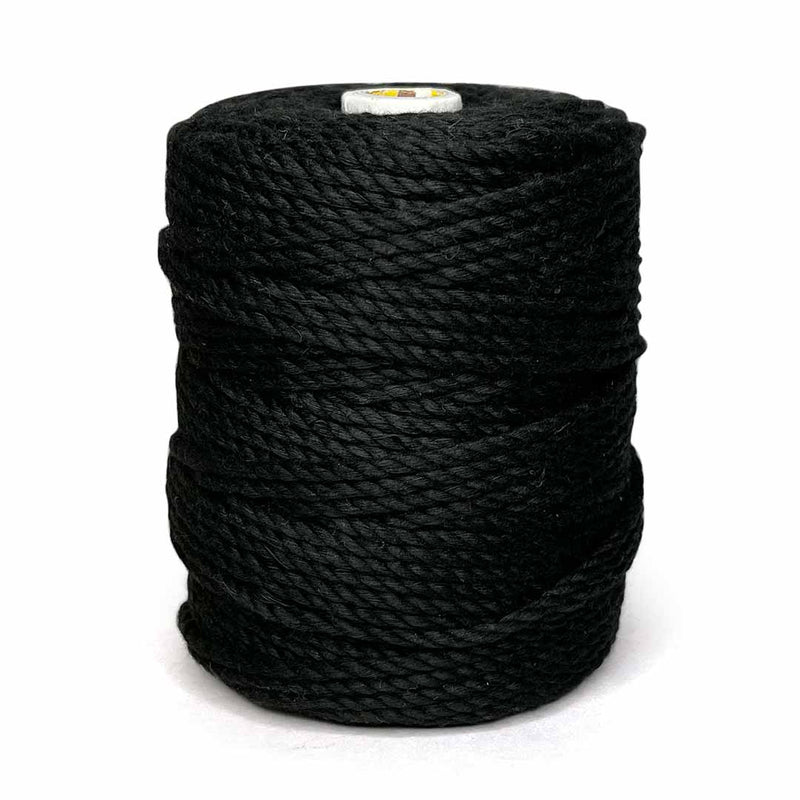 Black - 4 mm Twisted Macrame Cord | Twisted macrame Cord | Macrame cord | Adikala Craft Store |  Art Craft | collection | Projects | DIY | Craft | Craft Making