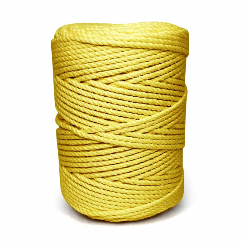Yellow - 4 mm Twisted Macrame Cord | Twisted Macrame Cord  | Macrame cord | Adikala Craft Store |  Art Craft | collection | Projects | DIY | Craft | Craft Making