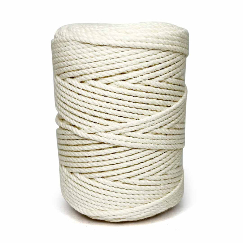 Cream - 3 mm Twisted Macrame Cord | Twisted macrame Cord | Macrame cord | Adikala Craft Store |  Art Craft | collection | Projects | DIY | Craft | Craft Making