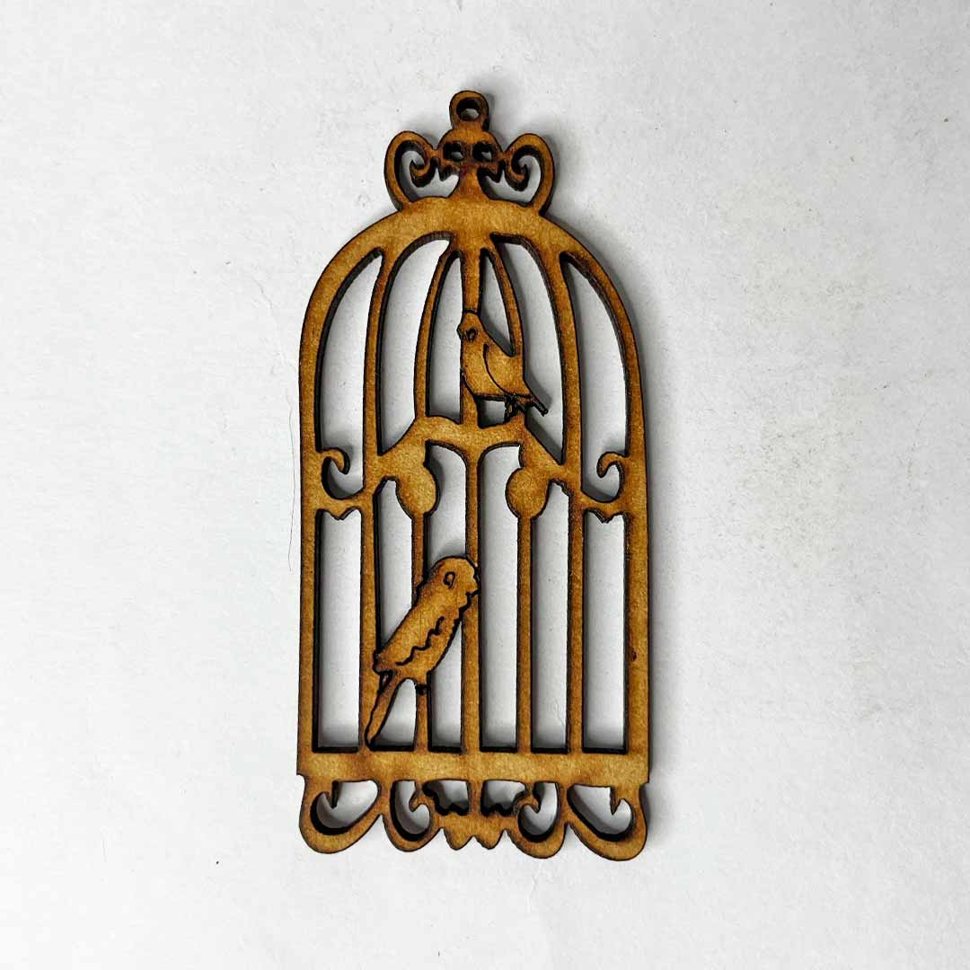 Mdf Birds Cage Shape Set Of 6 | MDF Birds | MDF Cage Shape | Adikala Craft Store | Project | Art Craft | Craft  |  Collection