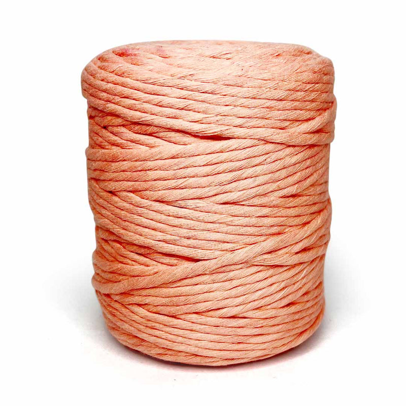 Peach - 4 mm Single Strand Macrame Cord | Twisted macrame Cord | Macrame cord | Adikala Craft Store |  Art Craft | collection | Projects | DIY | Craft | Craft Making 