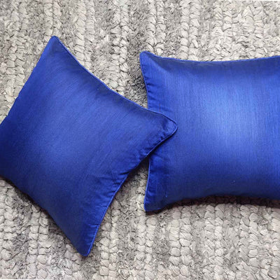 Blue Handloom Chanderi Modal Cushion Cover |  Blue Handloom Chanderi Modal | Chanderi Modal  |  Cushion Cover | Covers |  Cushions | Decoration | Home | Handloom | Blue Cushion Covers | Blue Cover | Art Craft | Craft | Adikala Craft Store 