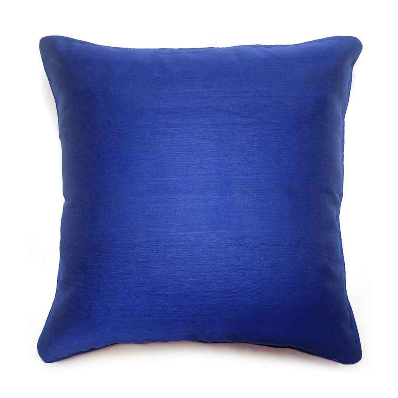 Blue Handloom Chanderi Modal Cushion Cover | Blue Handloom Chanderi Modal | Chanderi Modal | Cushion Cover | Covers | Cushions | Decoration | Home | Handloom | Blue Cushion Covers | Blue Cover | Art Craft | Craft | Adikala Craft Store