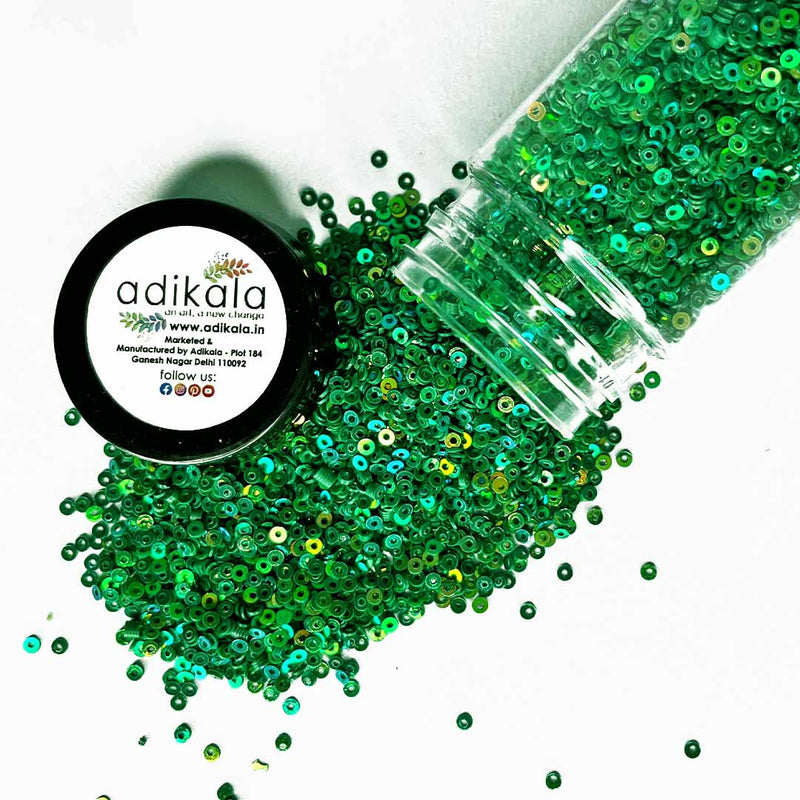 Green With Multicolor Shine Glitter/Sequence (GS1)