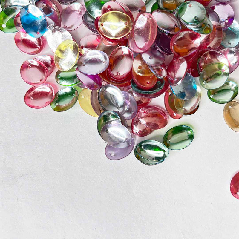 Multicolored Oval Shape Sequins & Shakers