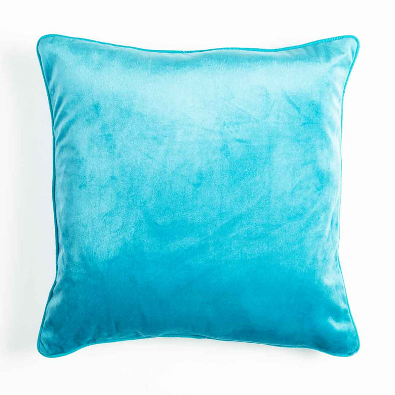 Solid Blue Velvet Cushion Cover | Solid Blue Velvet Cushion Covers | Solid Blue | Velvet | Cushion Cover | Cushions | Covers | Art Craft | Craft Store Online | Adikala Craft Store