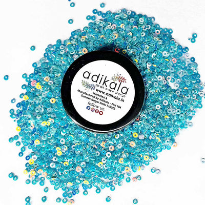Sky Blue With Multicolor Shine Glitter/Sequins (BS2)