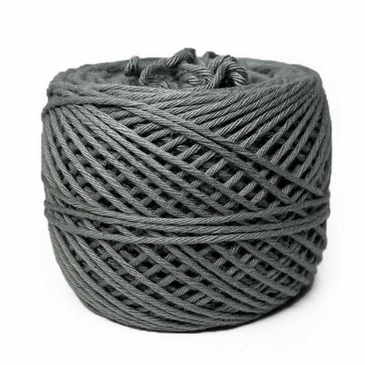 Gray Color 8 PLY Cotton Crochet Thread Balls for Weaving and Craft Making - 100GMS