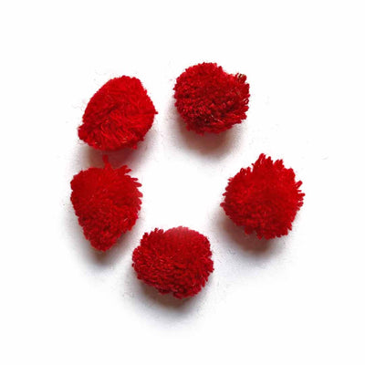 Red - Pom Pom Balls Pack Of 50 | Red - Pom Pom Balls | Pom Pom | Adikala Craft Store | Pom Pom Collection | Project | Decoration