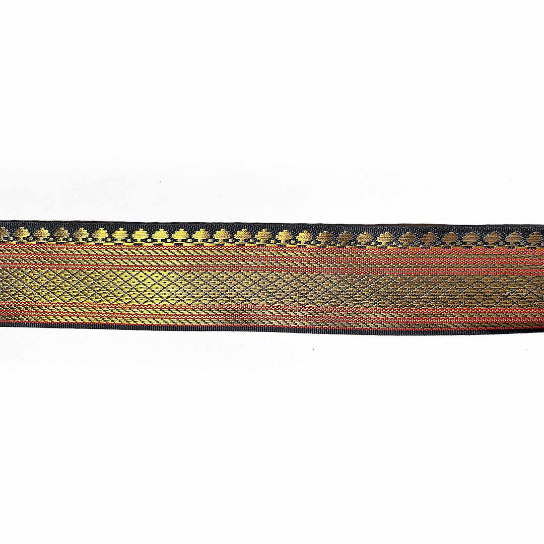 Black & Golden Zari Color Weaving Border- ( 5mtr )