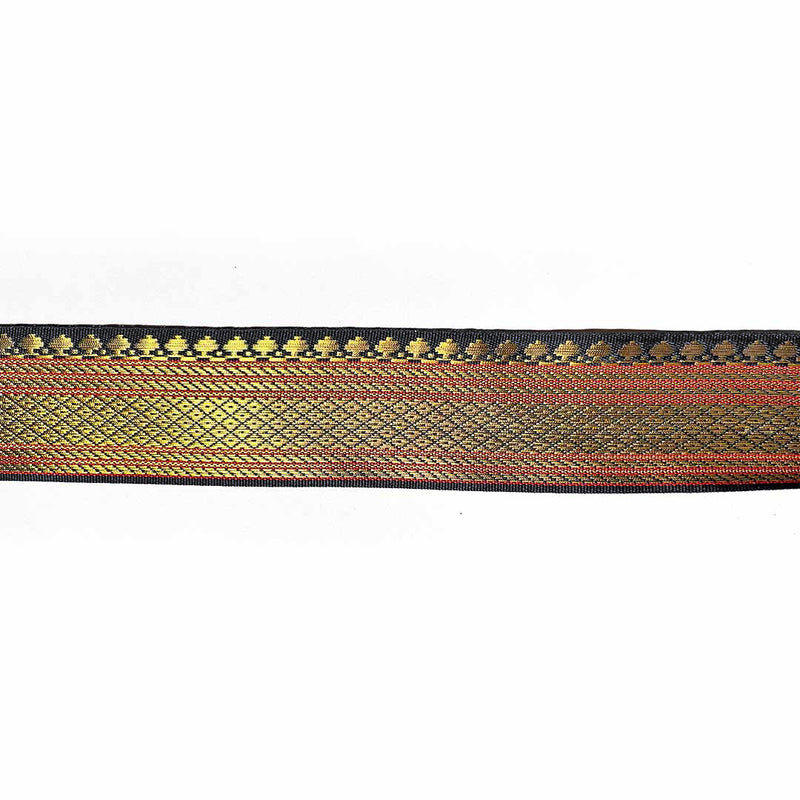 Black & Golden Zari Color Weaving Border- ( 5mtr )