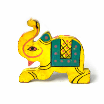 Yellow Wooden Elephant | elephant | elephant mioniature
